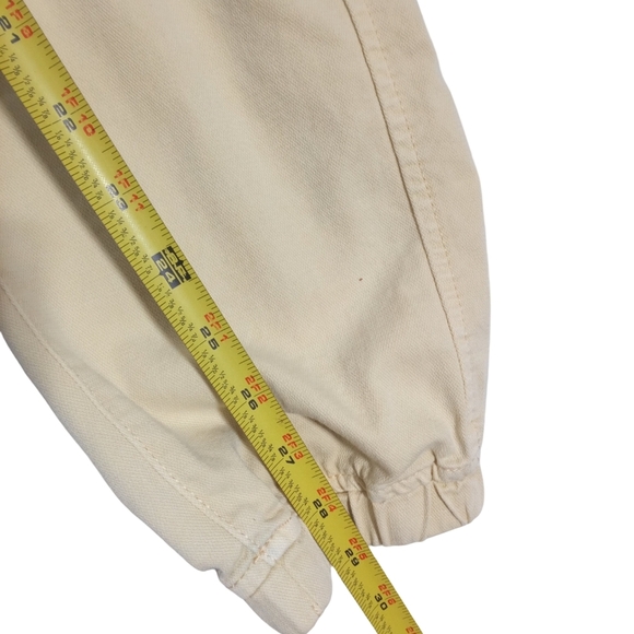 Gap Yellow Cotton Jogger Pants Women’s Casual Drawstring Waist Small Tall - Picture 7 of 8